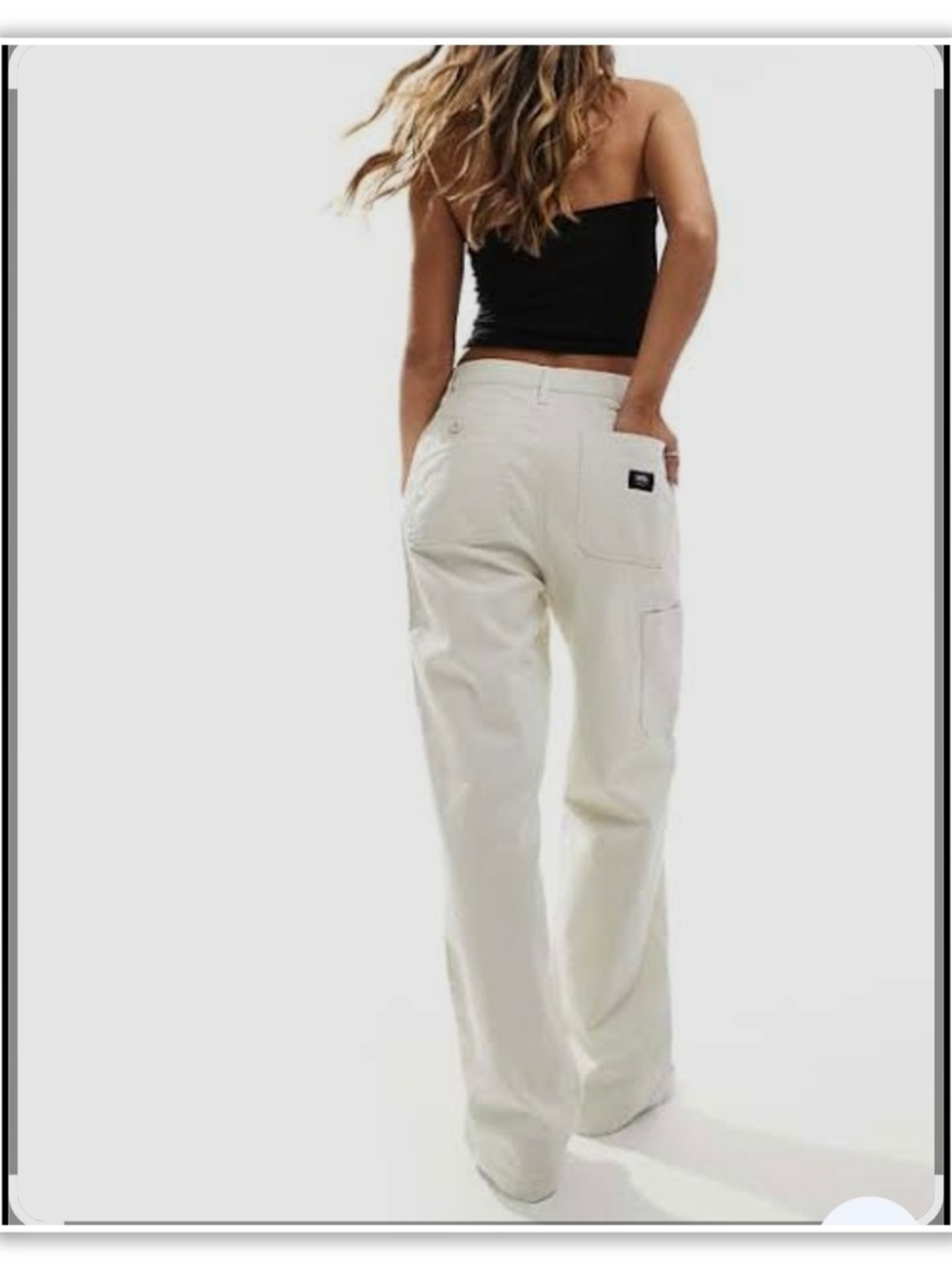 Vans White High-Rise Wide Leg Jeans